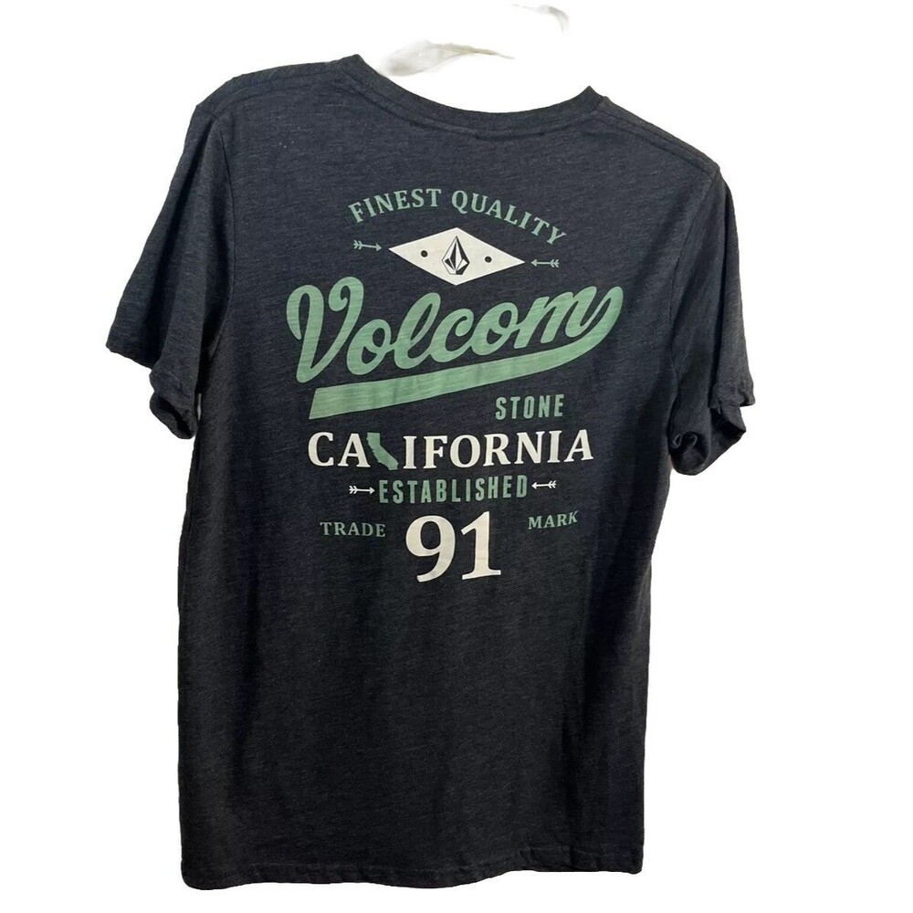 Volcom Gray Graphic T-shirt Size S Stone California Established 1991